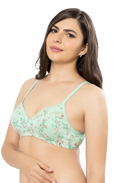Amante Cotton Ditsy Padded Non-Wired T-Shirt Bra #BRA10202