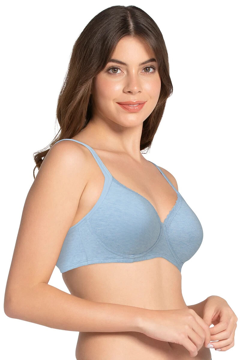 Amante Soft Chambray Marl Padded Non-Wired T-Shirt Bra #BRA10202