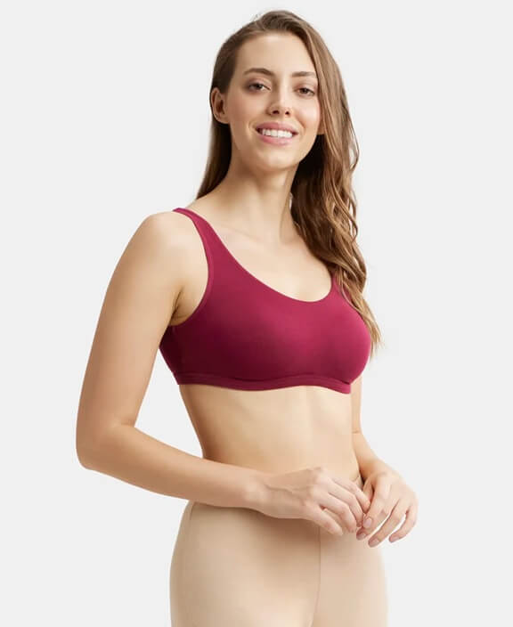 Jockey Beet Red Crop Top for Women #1550