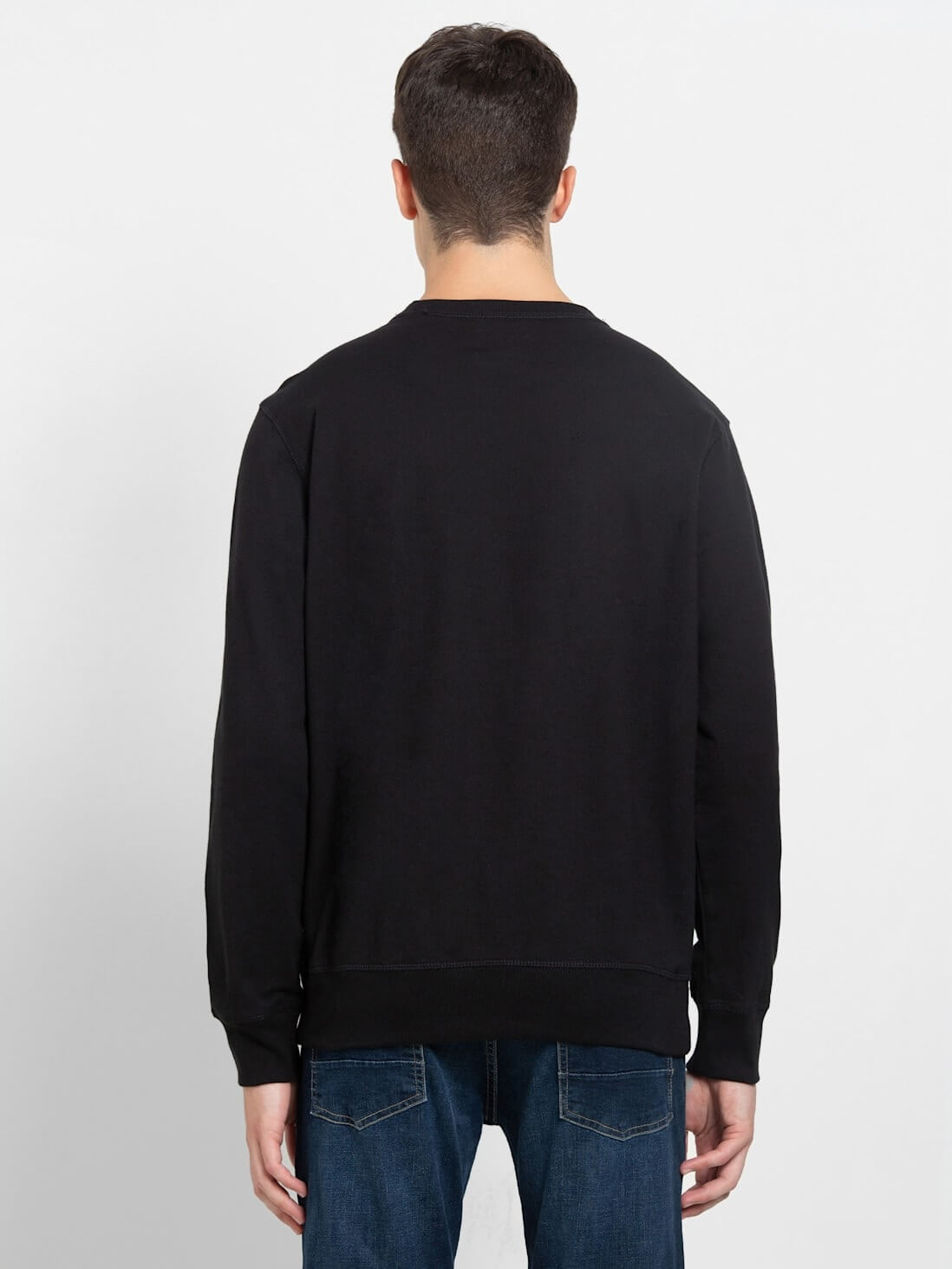 Jockey Black French Terry Sweatshirt for Men #2716