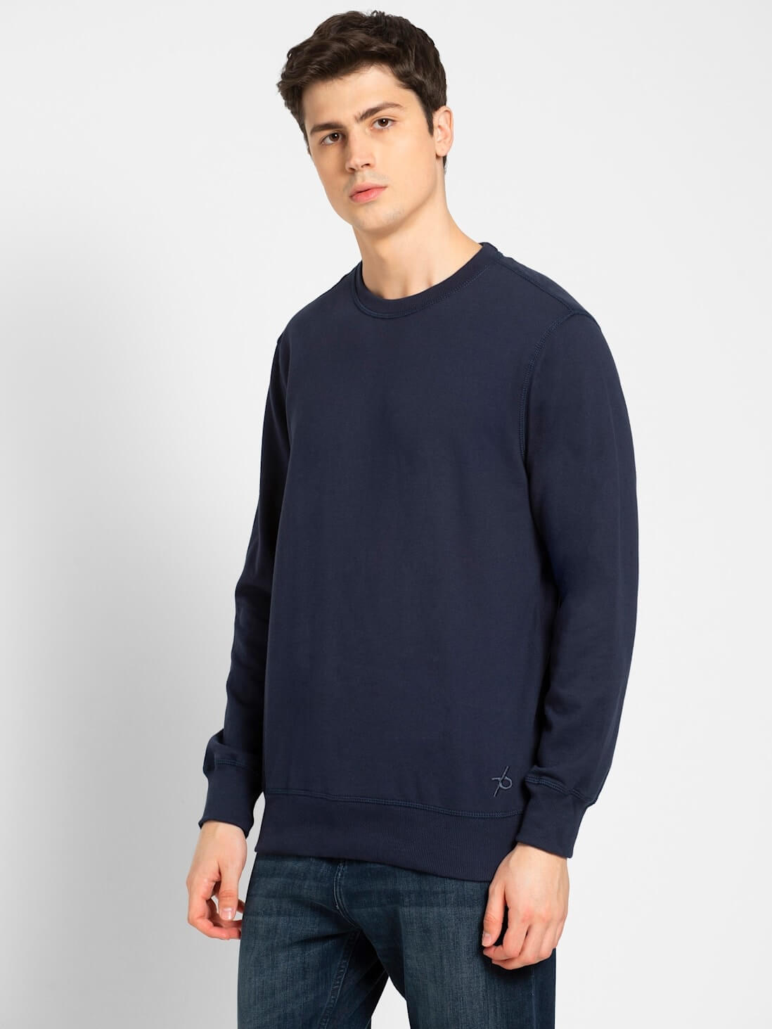 Jockey Navy French Terry Sweatshirt for Men #2716