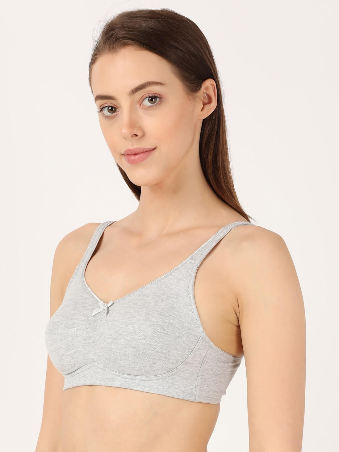 Jockey Grey Non Padded Bra with Side Shaper Panel #FE41