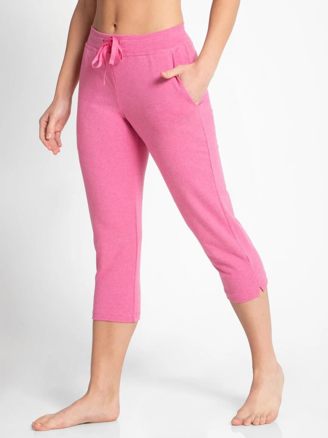 Jockey Pink Capri Pants for Women #1300 [New Fit]