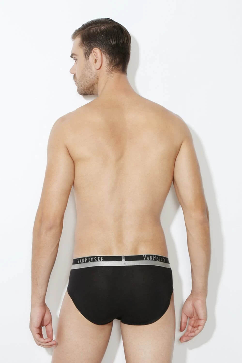 Van Heusen Black Pima Cotton Brief for Men #20002