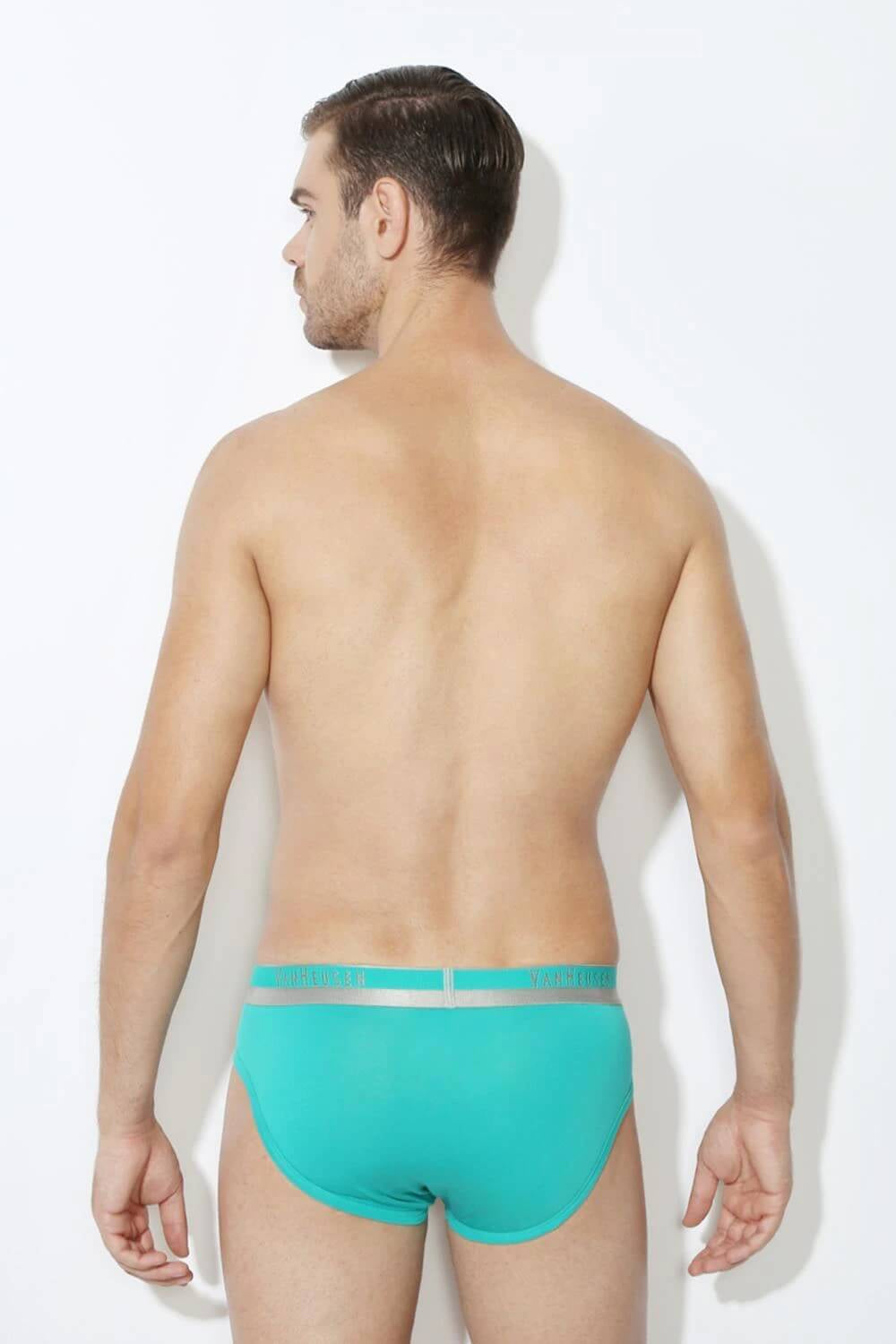 Van Heusen Green Pima Cotton Brief for Men #20002