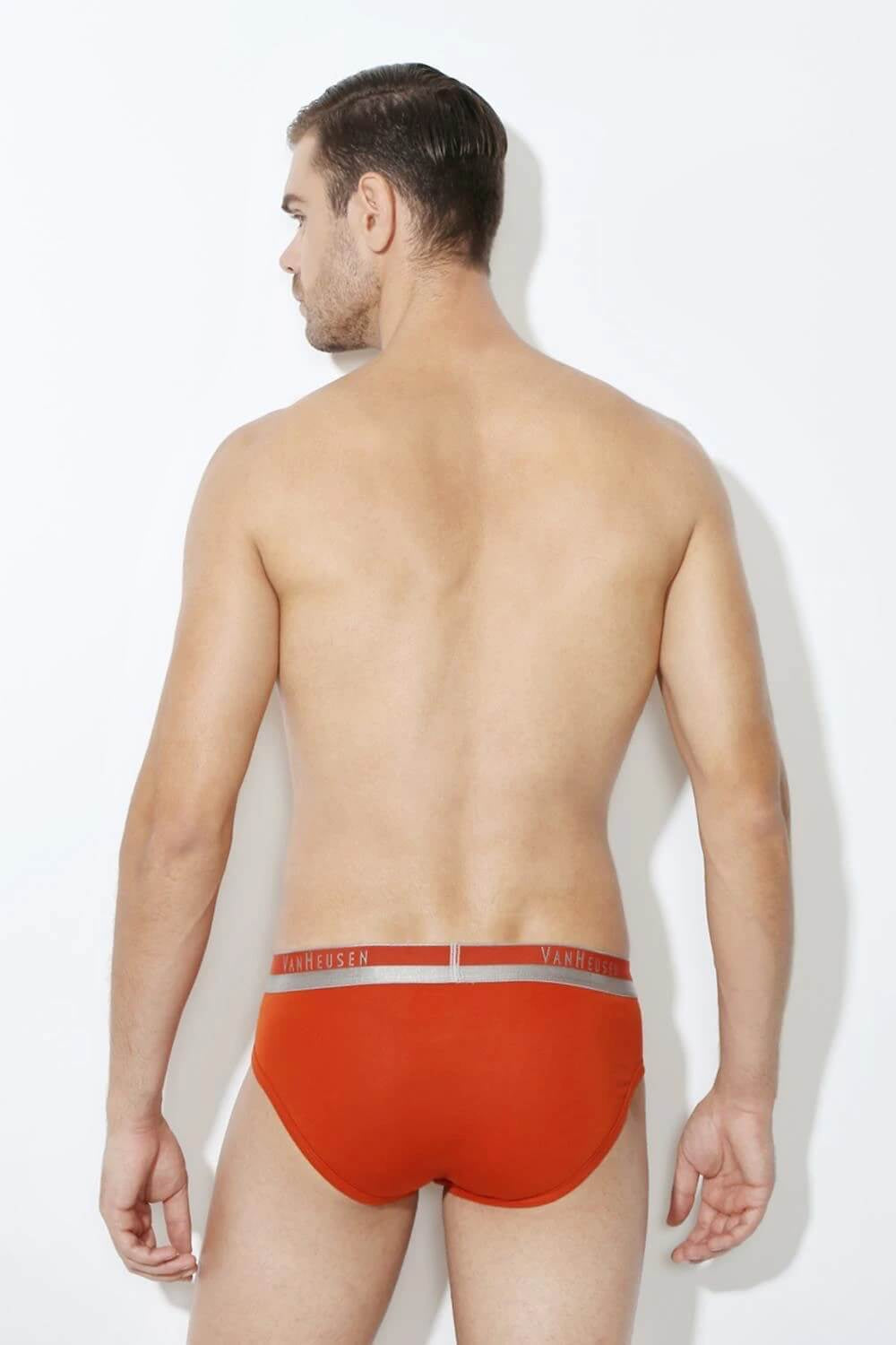 Van Heusen Orange Pima Cotton Brief for Men #20002