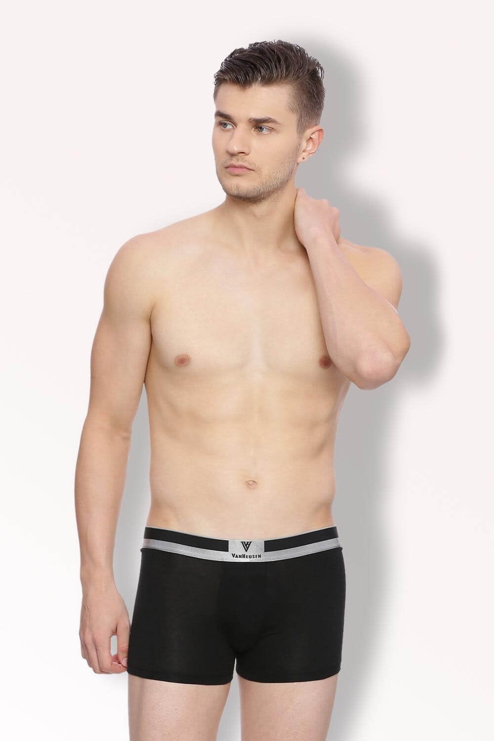 Van Heusen Black Pima Cotton Trunk for Men #20042