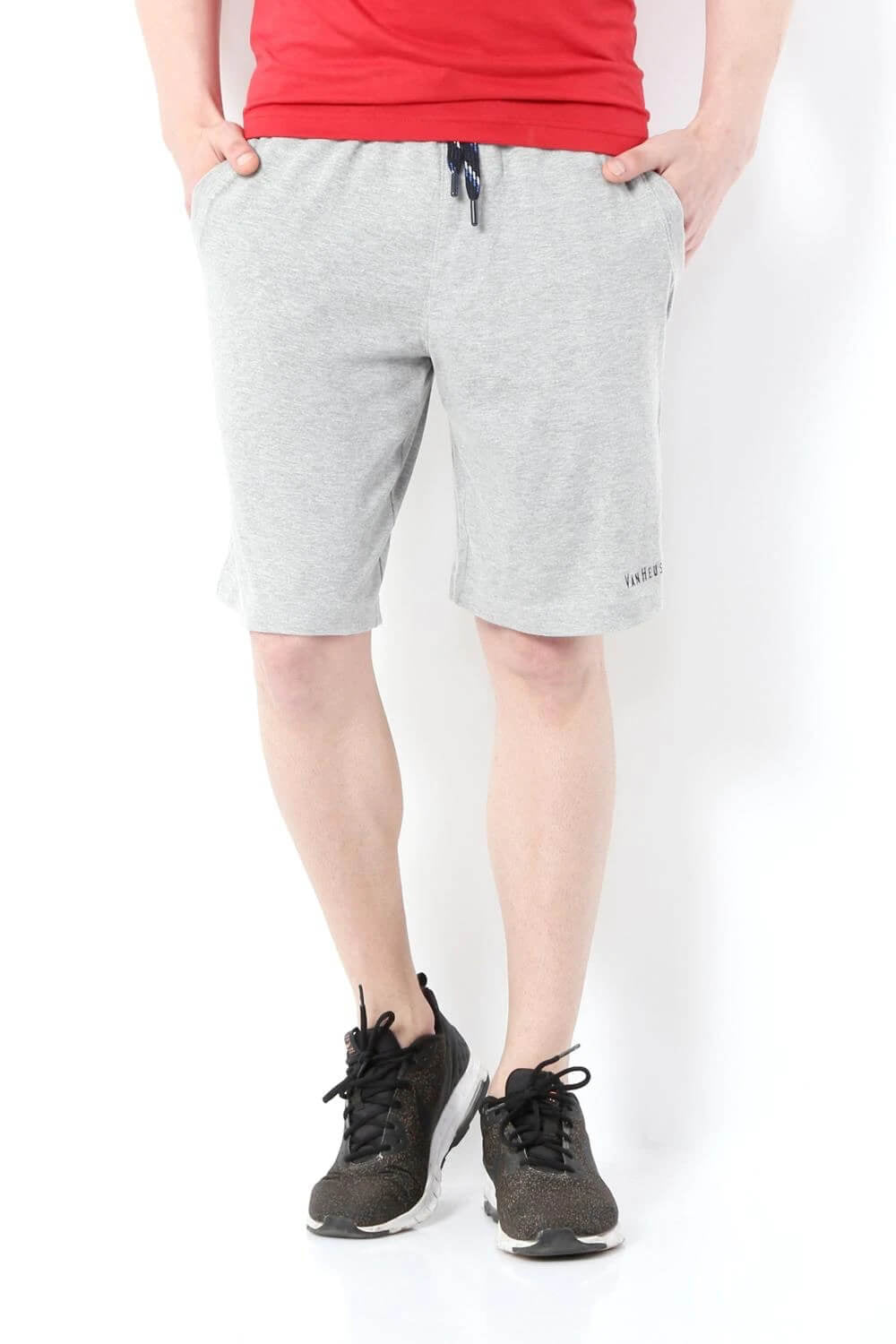 Van Heusen Grey Knit Shorts for Men #50001