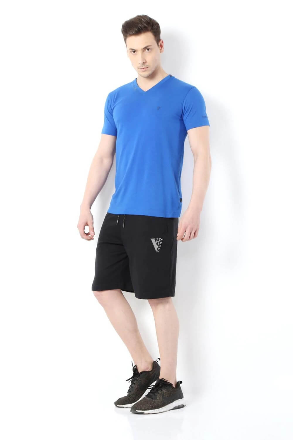 Van Heusen Black Knit Shorts for Men #50002