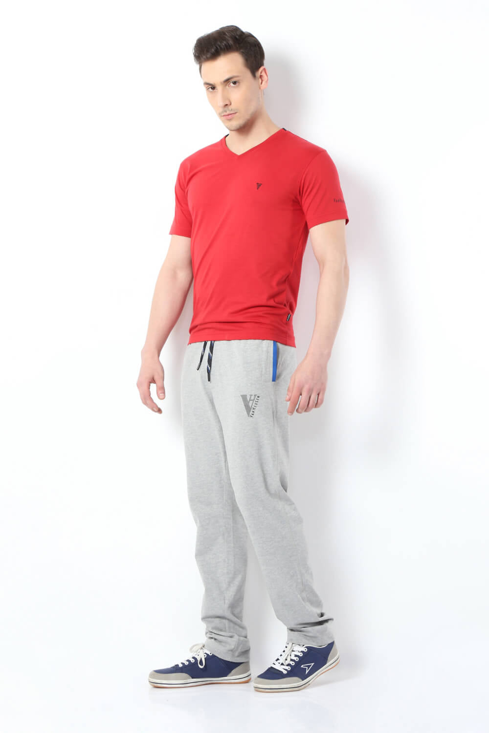 Van Heusen Grey Melange Track Pant for Men #50043