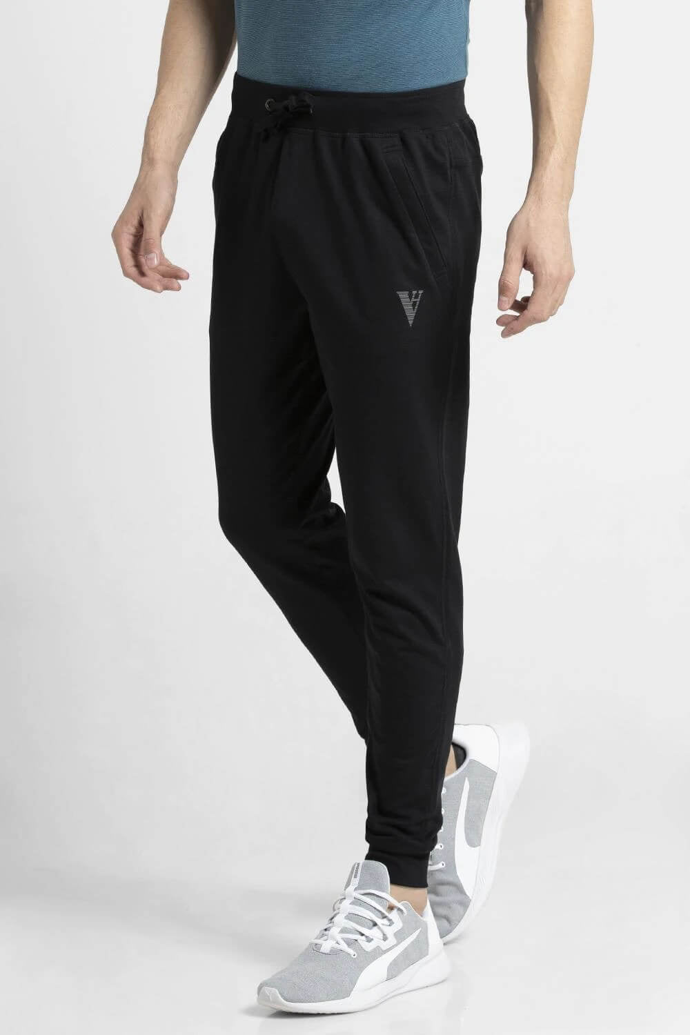 Van Heusen Black Jogger for Men #50054
