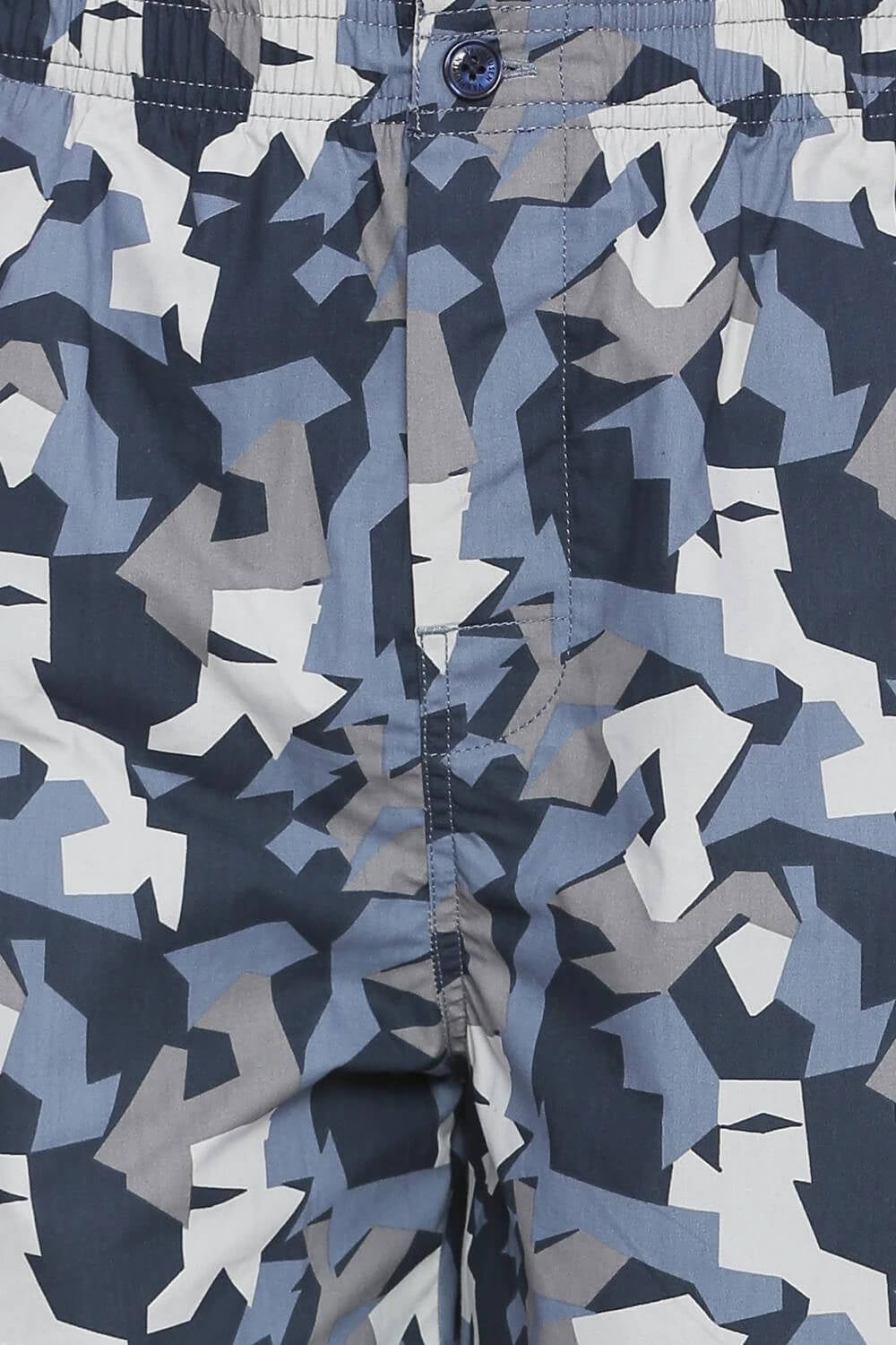 Van Heusen Blue-White Print Shorts for Men #50061