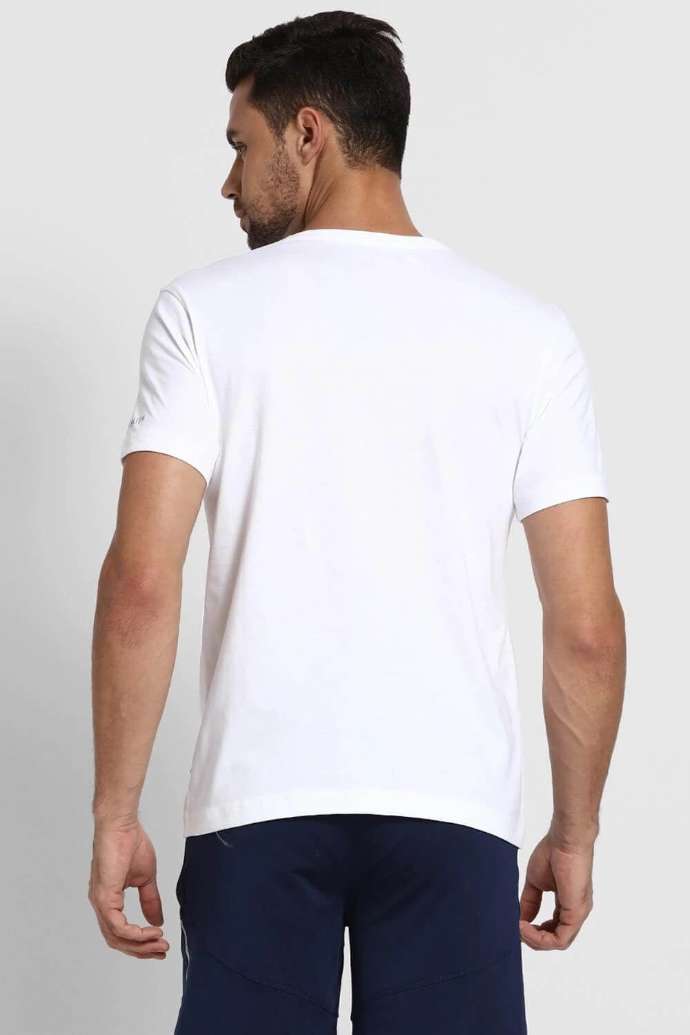 Van Heusen White V-Neck Tee for Men #60035