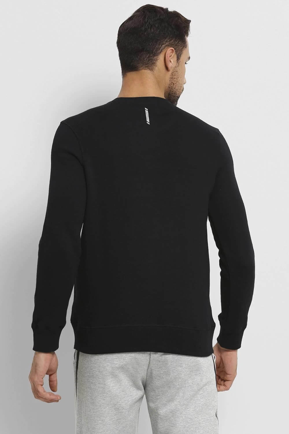 Van Heusen Black Sweatshirt for Men #60076