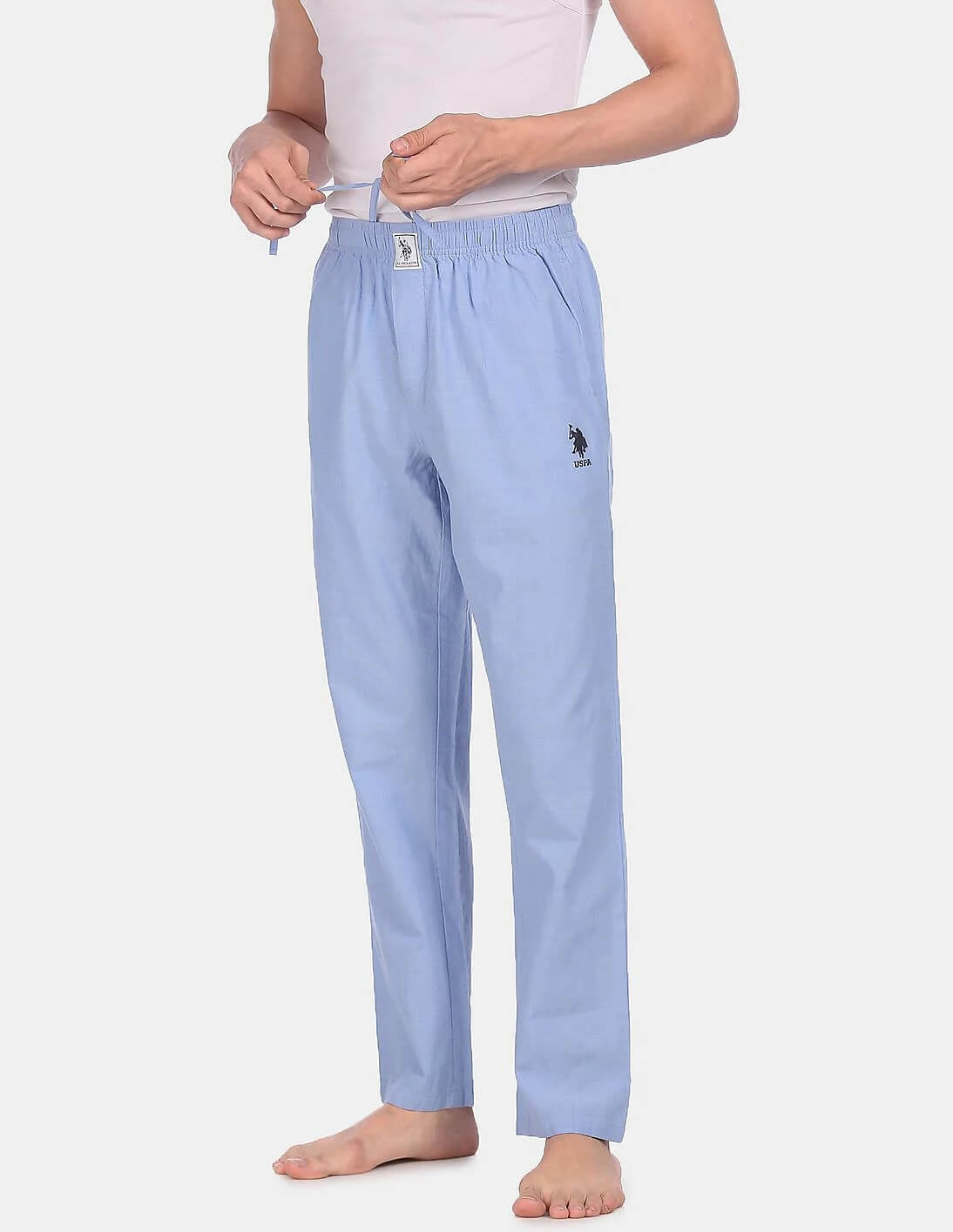 U S Polo Assn Blue Chambray Lounge Pants I658 Route2Fashion