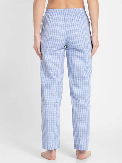 Jockey Blue Checkered Pyjama for Women #RX06