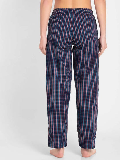 Jockey Navy Checkered Pyjama for Women #RX06