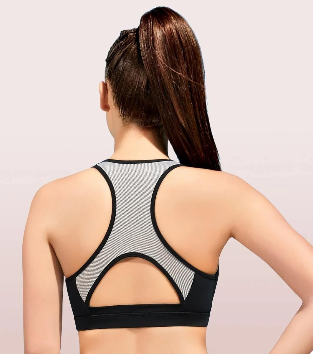 Enamor Black Padded Sports Bra #SB08