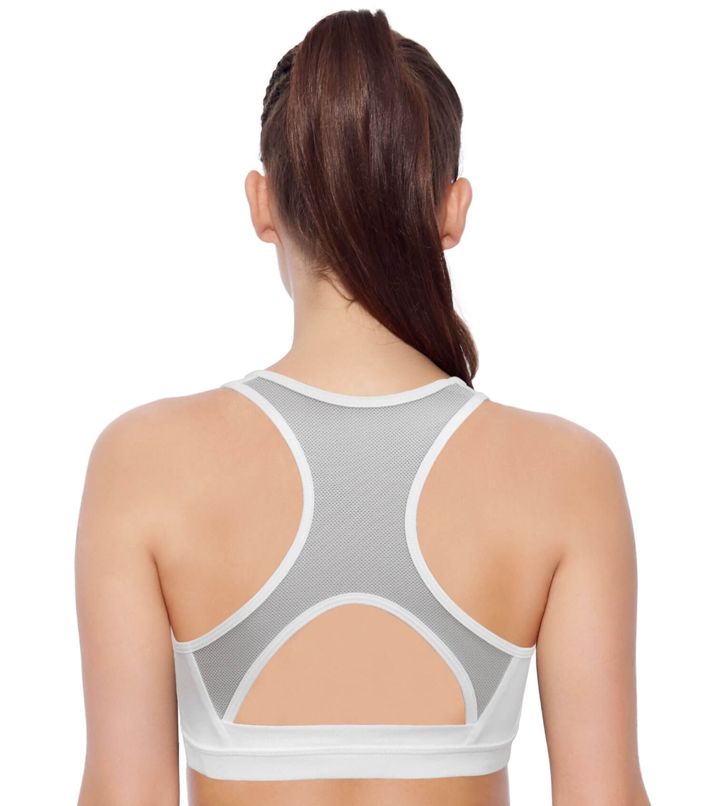 Enamor White Padded Sports Bra #SB08