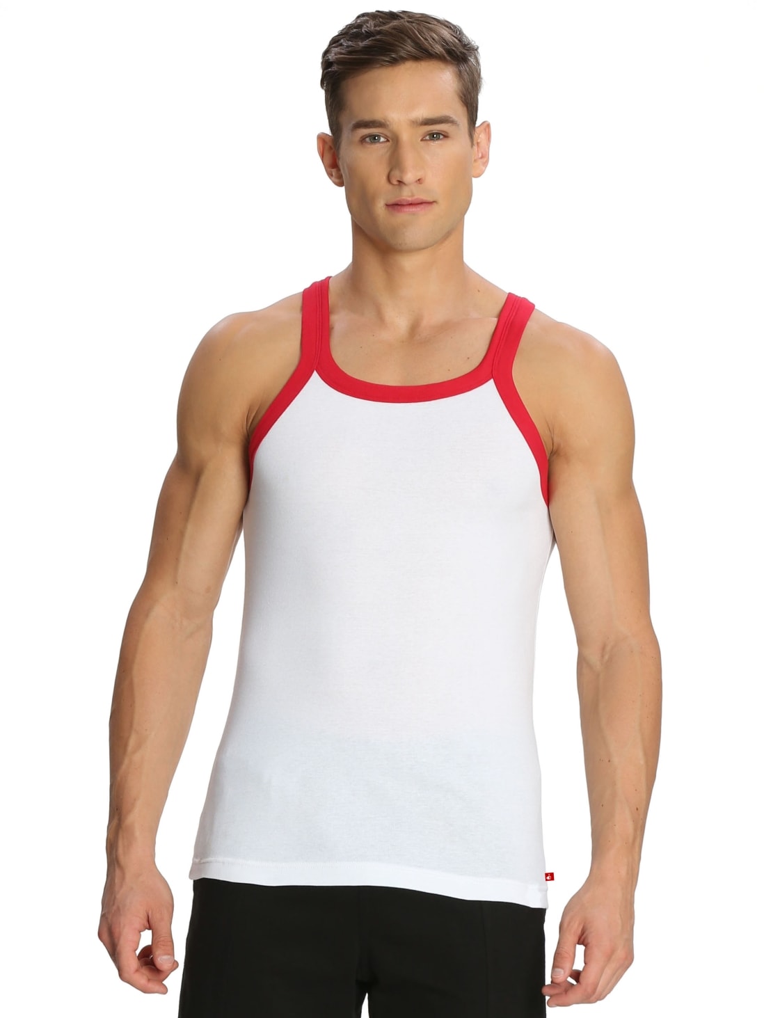 Jockey White Fashion Vest for Men #US27