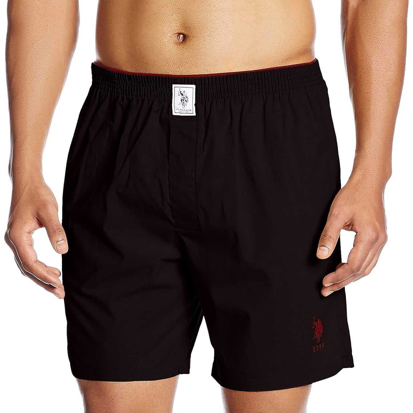 U S Polo Assn Black Cotton Boxer for Men #I108