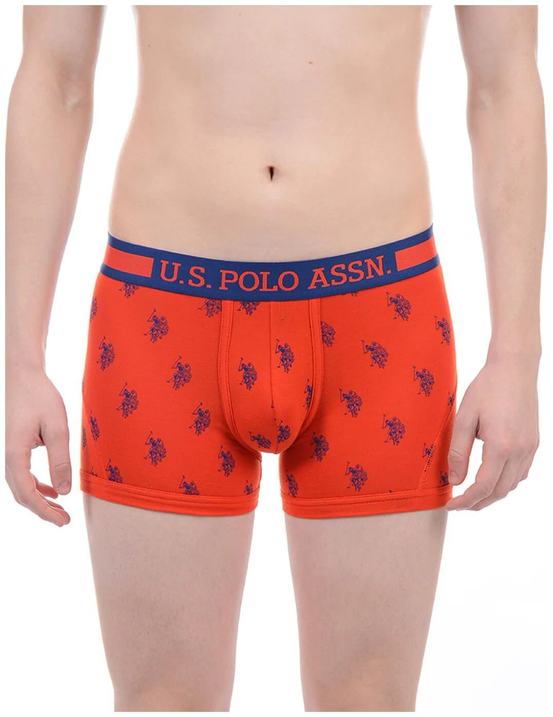 U S Polo Assn Orange Printed Trunk for Men #I112