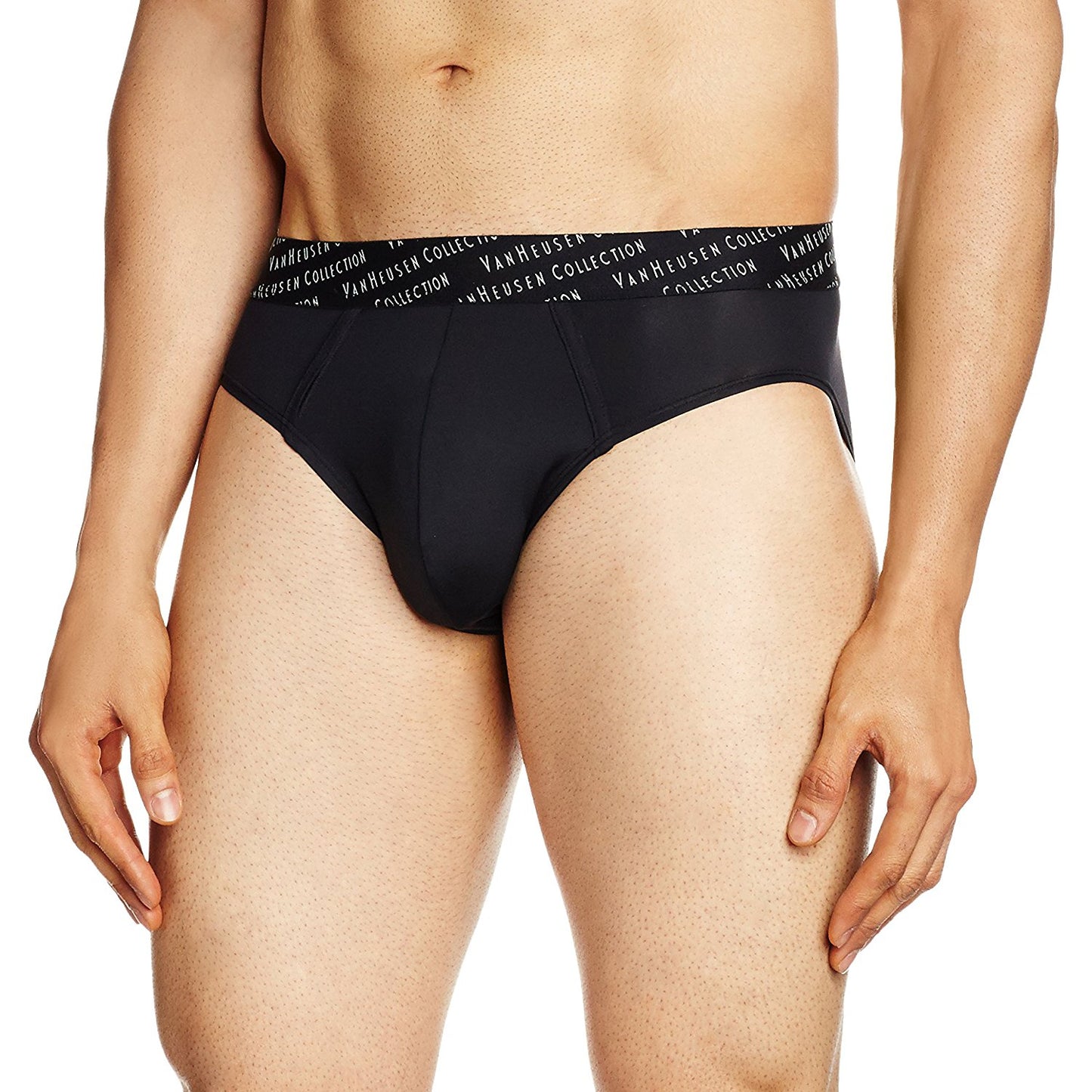 Van Heusen Black Nylon brief for Men #30005