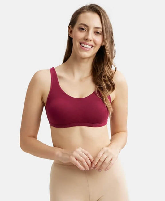 Jockey Beet Red Crop Top for Women #1550