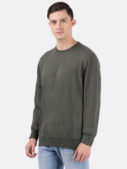 Jockey Olive French Terry Sweatshirt for Men #2716