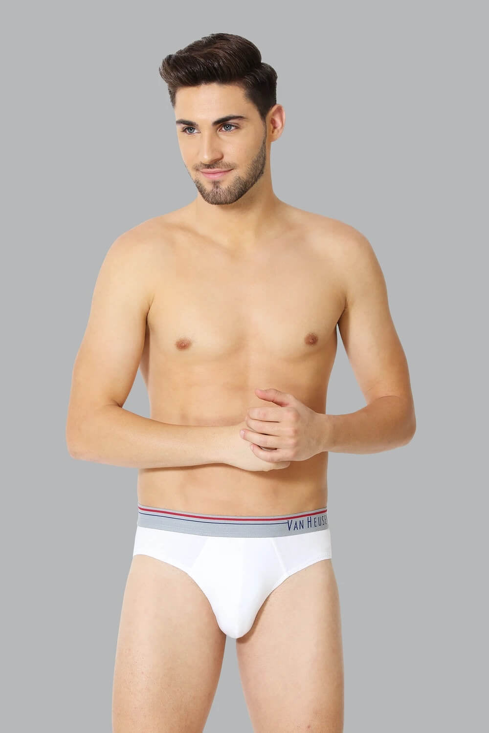 Van Heusen White Hip Brief for Men #10003 [Pack of 2]