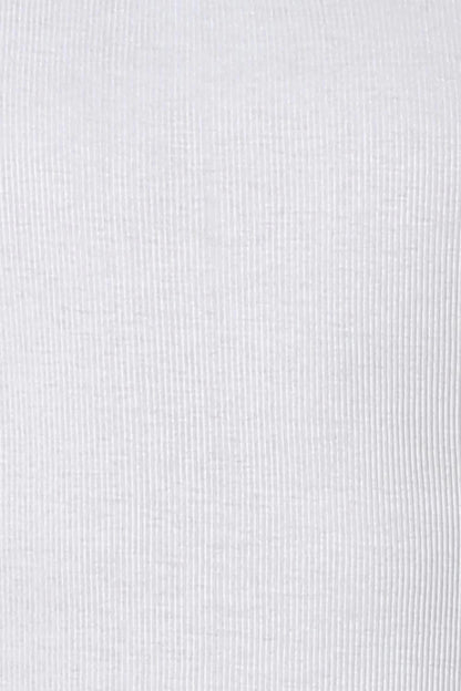 Van Heusen White Ribbed Undershirt for Men #10073 [Pack of 2]
