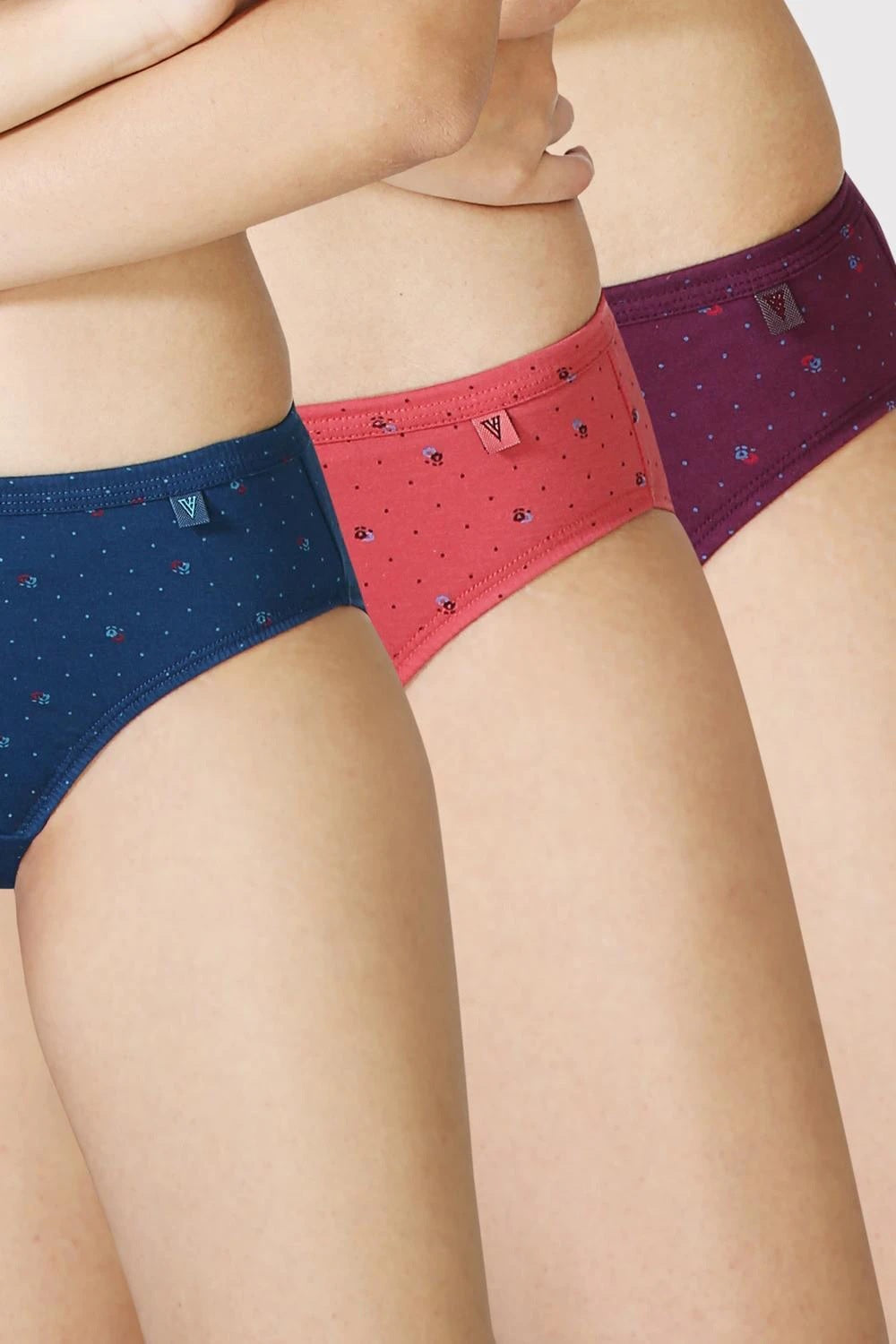 Van Heusen Assorted Print Bikini Panties #11104 [Pack of 3]