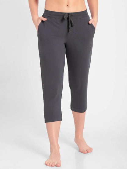 Jockey Grey Capri Pants for Women #1300 [New Fit]