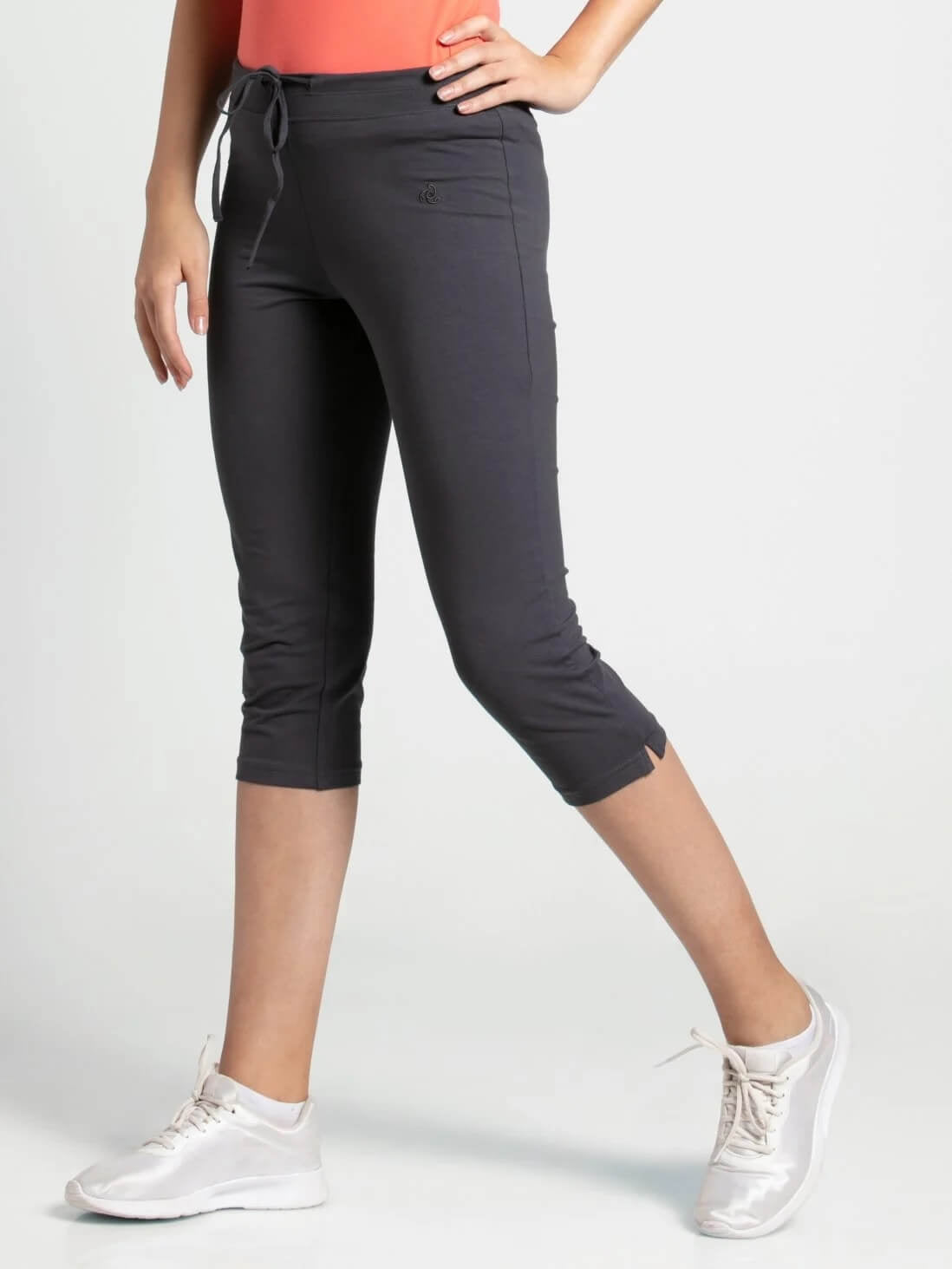 Jockey Grey Capri Pants for Women #1300 [Old Fit]