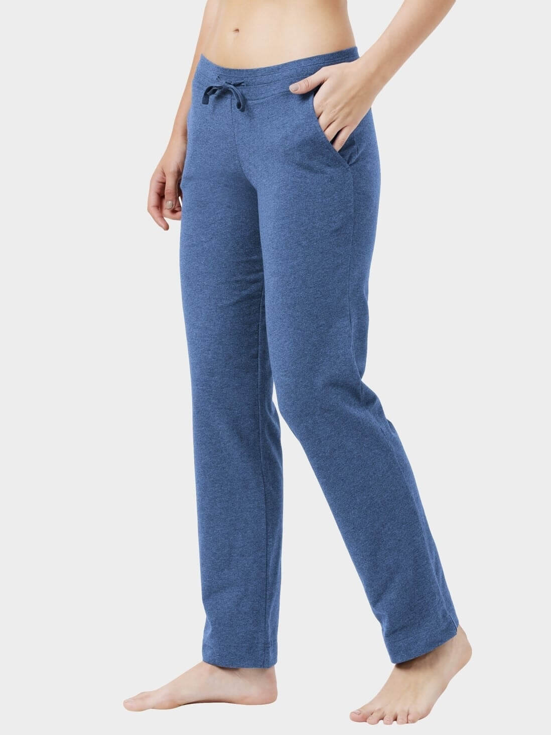 Buy JOCKEY Grey Melange Womens Cotton Non Stretch Mid Rise Slim Fit Sweat  Pant  Shoppers Stop