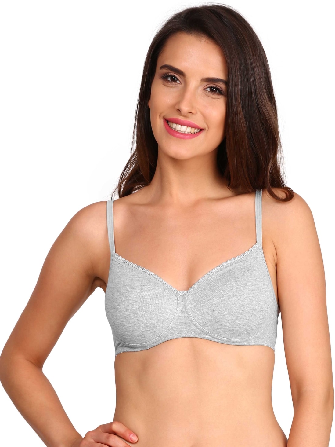 jockey bra 1723 grey front