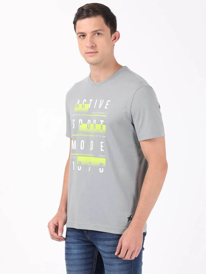 Jockey Grey Round Neck T-Shirt for Men #2718