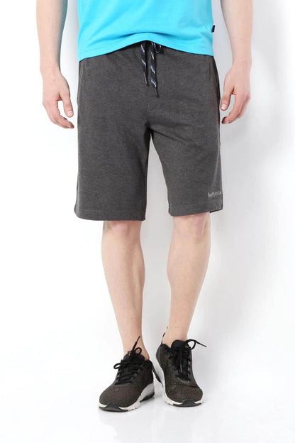 Van Heusen Charcoal Knit Shorts for Men #50001