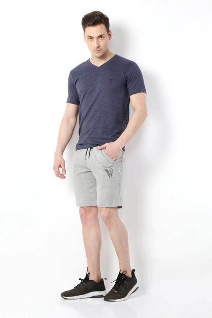 Van Heusen Grey Knit Shorts for Men #50002