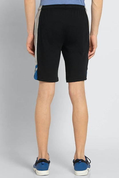 Van Heusen Black Knit Shorts for Men #50006