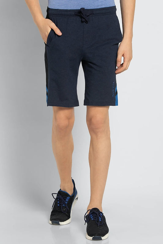 Van Heusen Blue Knit Shorts for Men #50006