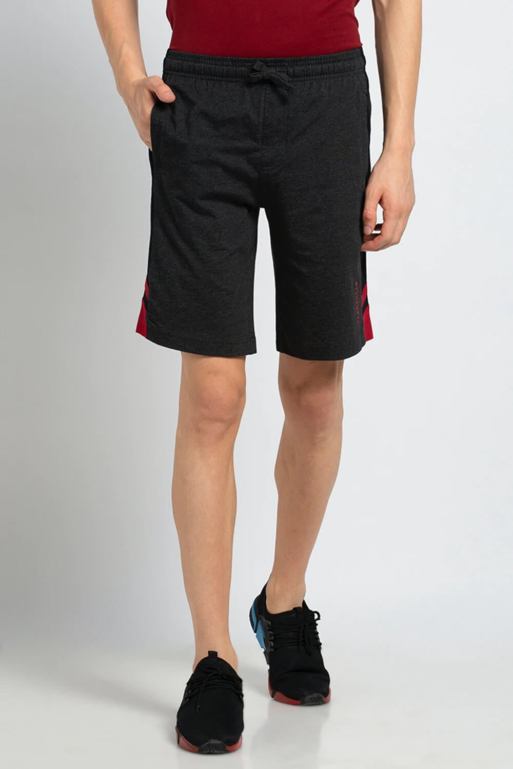Van Heusen Charcoal Knit Shorts for Men #50006
