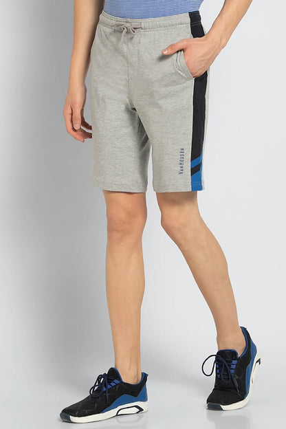 Van Heusen Grey Knit Shorts for Men #50006