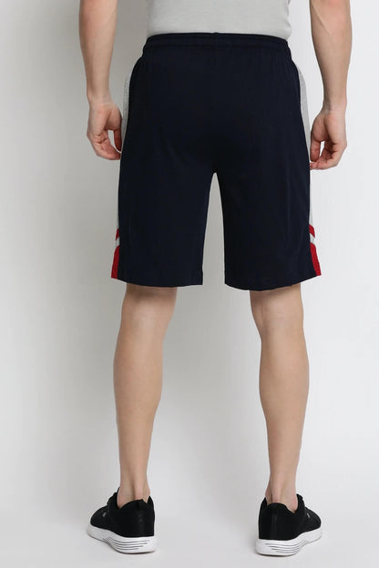 Van Heusen Navy Knit Shorts for Men #50006