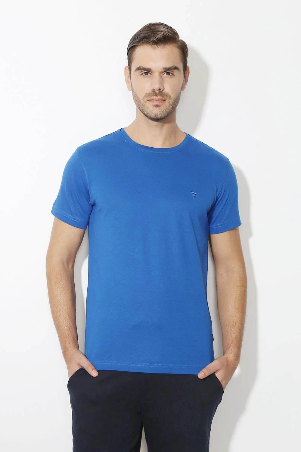 Van Heusen Lapis Blue Tshirt for Men #60021