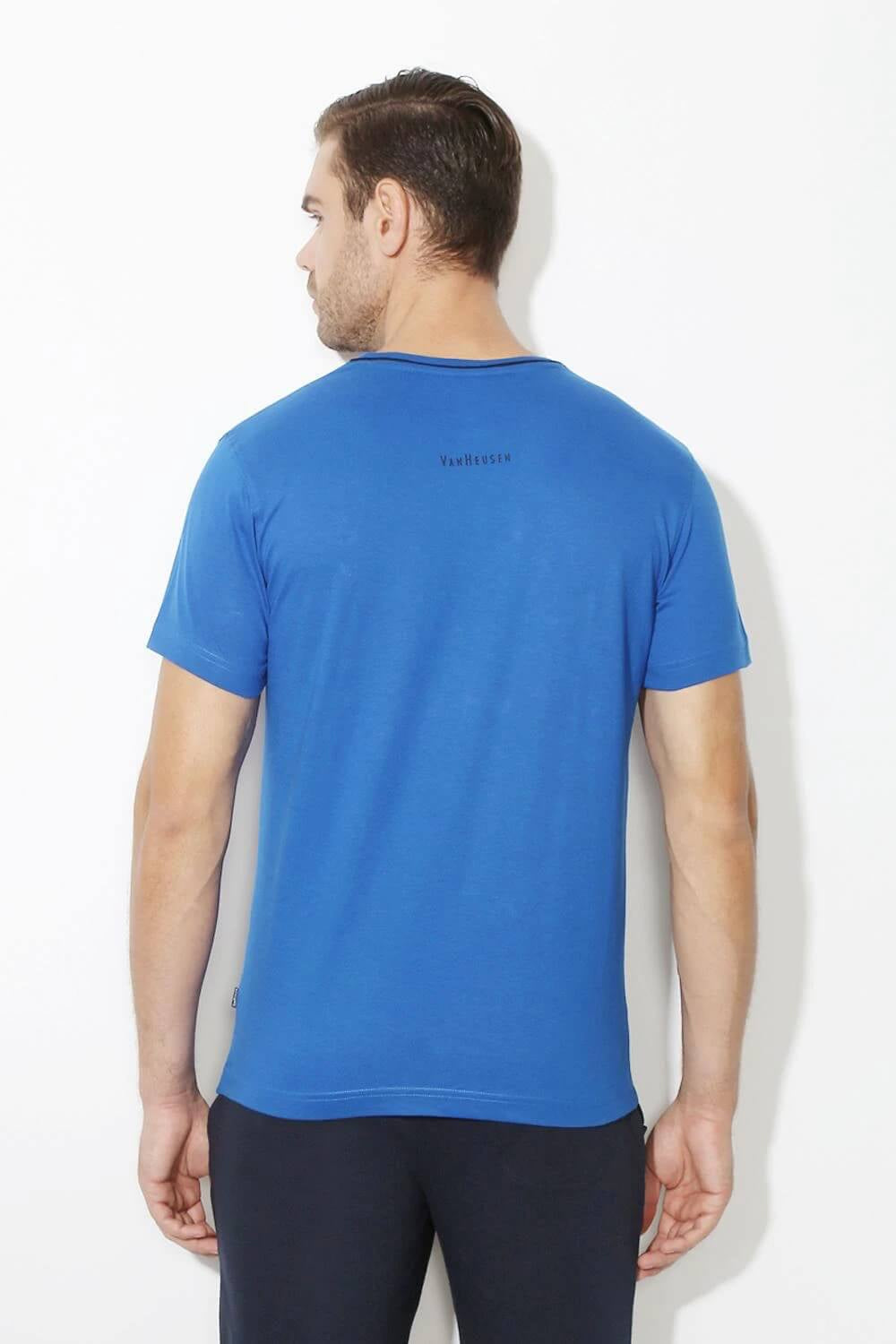 Van Heusen Lapis Blue Tshirt for Men #60021