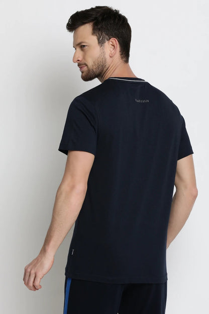 Van Heusen Navy Tshirt for Men #60021