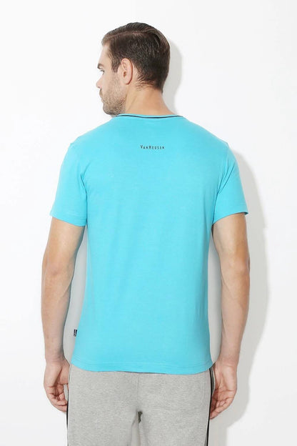 Van Heusen Scuba Blue Tshirt for Men #60021