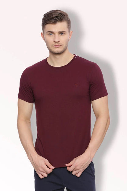 Van Heusen Wine Tshirt for Men #60021