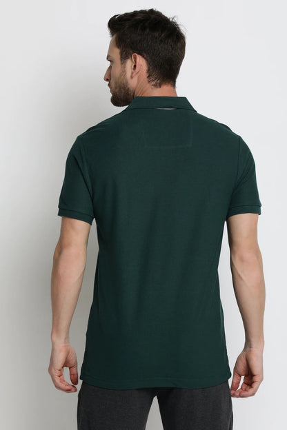 Van Heusen Green Polo Tshirt for Men #60032